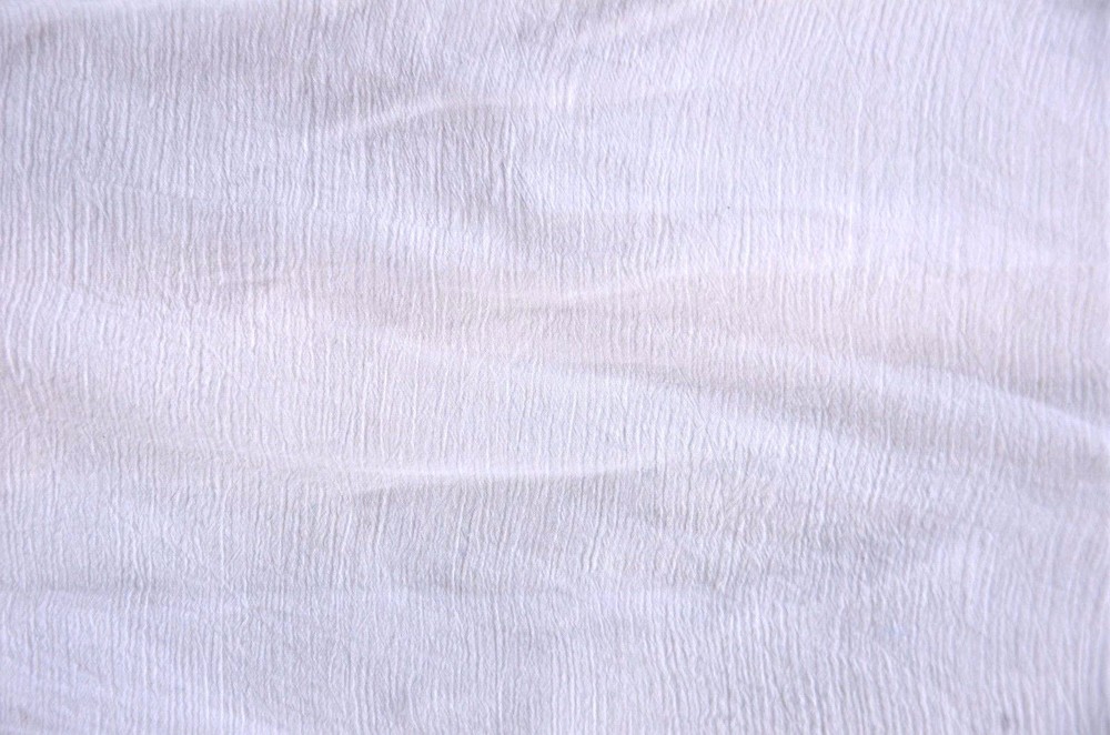 Cotton Gauze Crinkled Light Weight garment WHITE dresses fabric yard 50″ wide