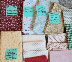 Mixed Lg lot fabric 100% cotton Floral Flowers Hearts Springs Indust Faye Burgos