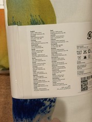 IKEA PS 2026 Pre-cut fabric, white/multicolor small pattern, 59×118” NEW