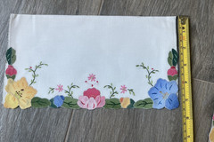 Lot 7 HAND EMBROIDERED APPLIQUÉ Cloth Envelopes Pouch Crafting 5 1/2″ x 10″