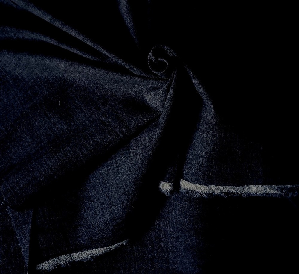 Japanese Yarn-Dyed Dark Indigo Cotton Shirting – Gorgeous, Rich Color, Soft