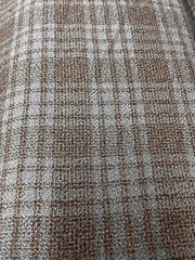 38 for 2 Yards 100% Real Wool Fabric, (Plaid Boucle) Camel and Green Color