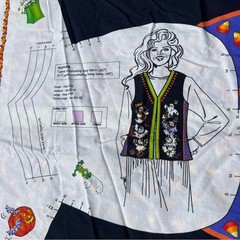 Vintage 90s Daisy Kingdom Halloween Boo! Vest #1653 Cut & Sew Adult Size 8-22