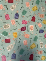 Windham Fabric Teacups Turquoise Blue Tea Bags By The Yard