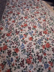 Floral VIP Vintage Pink ROSE BLUE Multi 1993 Never Used fabric sold by the yard