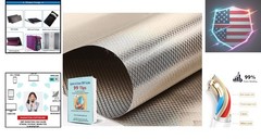 Faraday Fabric Kit 42” W x 9ft Personal Privacy Protection Fabric, Nuclear R..,