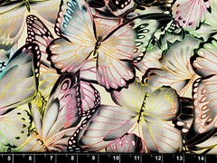 Tina Scrap BUTTERFLIE Packed Large Rainbow Monarch Colorful Cotton 9″x21″ FABRIC
