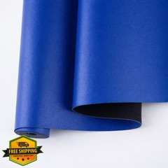 PYGMTYU Faux Leather Fabric Royal Blue 1ft Soft Skin Grain PU Vinyl