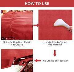 New Red 60” Wide Headliner Fabric Car Roof Liner Sagging Ceiling Suede US