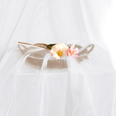 Sheer Organza Fabric by the Yard, 1 Yard X 60 Inch Wide Bridal White