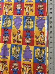 McDonald’s Rare OOP Spectrix Cotton Fabric 1/2 Yard (18 By 44”) New