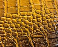 SHIPS FOLDED BIG NILE CROCODILE 3D Texture Faux Leather Upholstery Vinyl Fabric