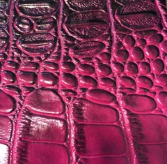 SHIPS FOLDED BIG NILE CROCODILE 3D Texture Faux Leather Upholstery Vinyl Fabric