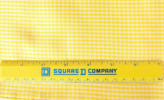 Yellow Gingham Fabric Yarn dyed woven Rayon Poly Yardage 122″ x 45″ w
