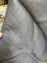 Unmarked mid gray 100% linen fabric bolt 8 ft x 5 ft