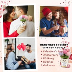 Lucagift Anniversary Wedding Gift Wife Romantic 5.51″x4.13″ Crochet Love