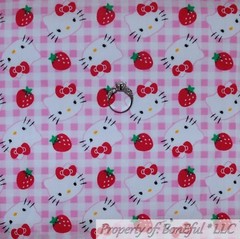 BonEful FABRIC Cotton Quilt Black Pink Blue Rainbow Chinese Fan Asian Girl Print
