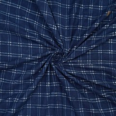 1 Yard Indian Hand Block Print Indigo Blue Cotton Natural Sanganeri Print Fabric