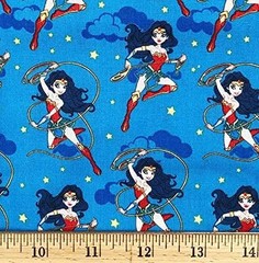 Licensed Wonder Women 100% Quilting Cotton Precut 1 Yard NEW