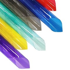 16×48 Inch Red 12 Gauge Clear Tinted Plastic Vinyl See Through Fabric Roll