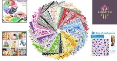 120 Multicolored 4” x 4” Cotton Squares – Ideal for Beginners & Kids’ Crafts