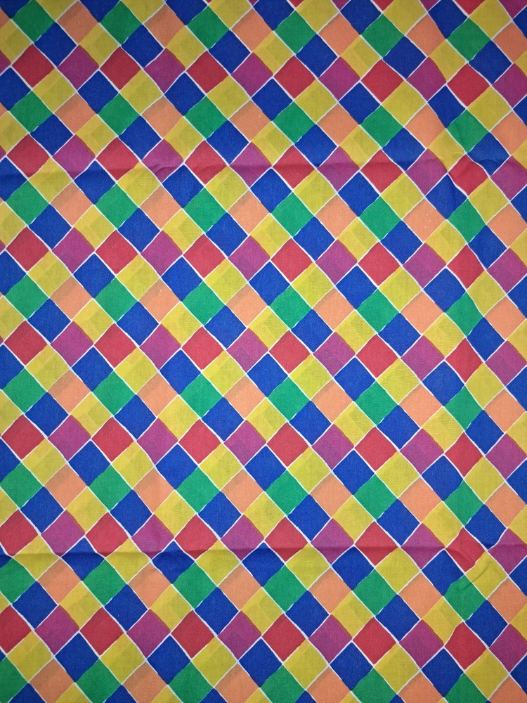 Rainbow Colored Diamonds Fabric
