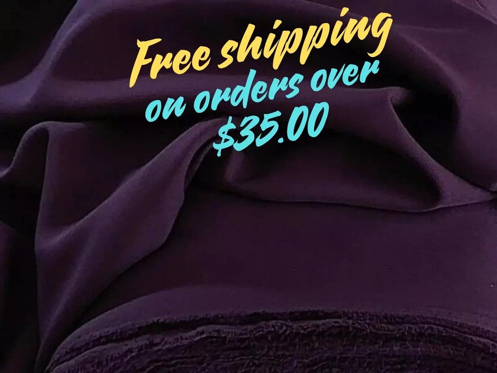 Eggplant Tropical 100% Polyester non-stretch, machine washable.