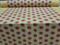 Yellow African Lace Fuchsia Flower Floral Fabric By Yard Embroidery Rhinestones