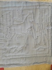 PRINTED PADDED PILLOWS TOPS or QUILT BLOCKS- 17″×17″ LOT OF (6) HORSES PUPPIES