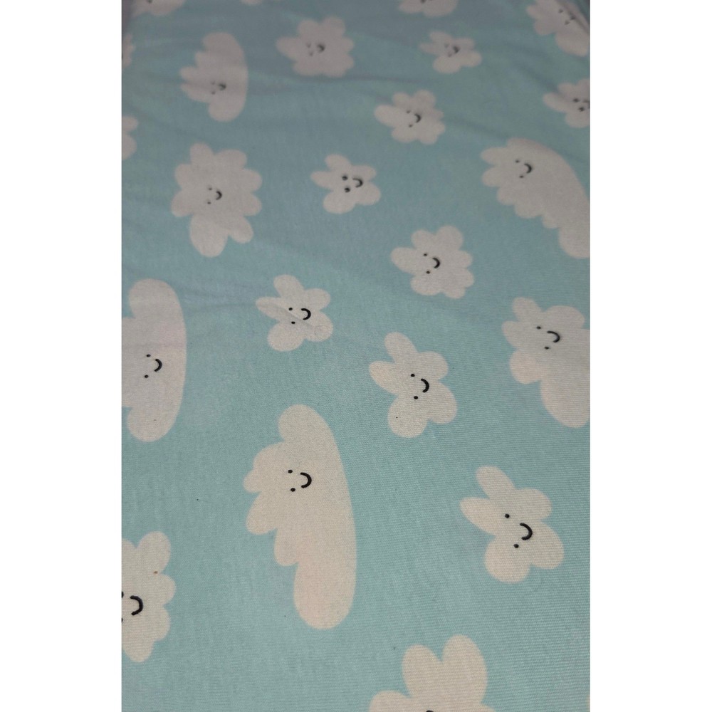 NEW BTY 57″W POP! Jersey Knit Happy Clouds Pattern By The Yard