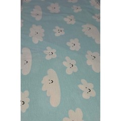 NEW BTY 57″W POP! Jersey Knit Happy Clouds Pattern By The Yard