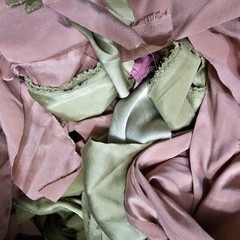 CLOSEOUT EXOTIC FABRIC SCRAPS PER 5 LBS BULK: SHADES OF WHITE AND NEUTRAL ONLY