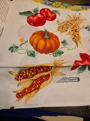 Vtg Cranston Fabric Cut Outs Vegtables Veggies 18 X 30 Panel No Sew Applique