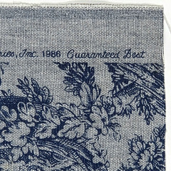 VTG 1986 Blue Grey Toile Drapery Fabric House Party House N Home Remnant 16Lx43W