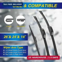 5 PLUS® Silicone Windshield Wipers Replacement for 2016 2017 2018 2019 2020 2021