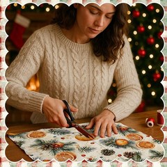 60 Pcs 10 x 10 Inch Vintage Christmas Quilting Fabric Christmas Fat Squares