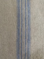 Blue striped linen French ticking fabric – 57” width, 7 yards