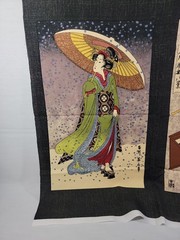 Kona Bay Fabric Asian Geisha 13 Art Panel Cotton 5 Portraits New 2009