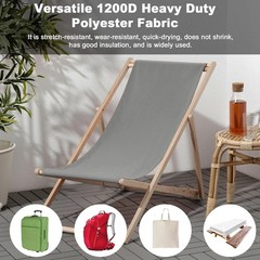 Thickened Waterproof Canvas Fabric by The Yard 1200D 58″ W Outdoor Upholstery Ma