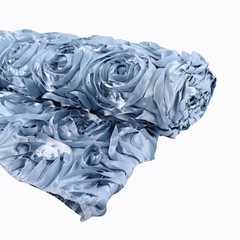 54″ wide x 12 feet Raised Roses FABRIC BOLT Wedding Party Decorations WHOLESALE