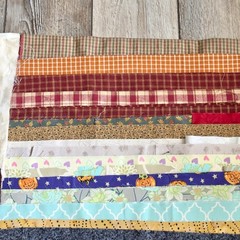 Fabric Scrap Bundle 1 Lb 11 oz Mixed Lot #7 Various Sizes and Prints As Photoed