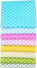8 PCS Multicolors Polka Dots Cotton DIY Craft Quilting Sewing Patchwork 16×20″
