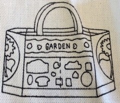 DIANNA MARCUM IVY GARDEN TOTE BAG (CUT PANEL) 15 1/2″H X 13 1/2″W