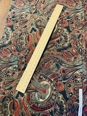 Windsor Collection by Hoffman Cotton Fabric RED BLACK GOLD Paisley 2 YARDS 44″W