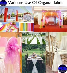 White Organza Fabric 5Yards Sheer Tulle for Weddings Events Crafts Decor