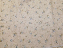 Fabric Remnants Yellow Blue Tiny Print Floral 2 2/3 Yd 44 Wide David Textiles