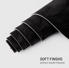 Suede Auto Headliner Fabric 54″ L × 60″ W with Foam Backing – 54″L×60″W Black