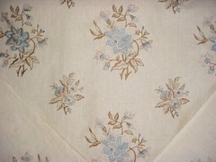 1-1/2Y Brunschwig & Fils BF10441 Marwood Indigo Embroidery Upholstery Fabric