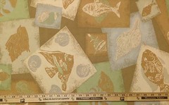 PREMIER PRINTS SEA SHORE SAND SEASHELLS FISHES TROPICAL FABRIC BY THE YARD 54″W