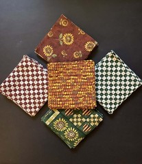 Lot of 180 4 X 4″ Precut Fabric Squares For Quilting/Crafts Autumn Fall Country